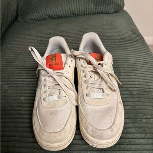 Nike Air Force 1 Low White with Orange and Yellow Accents